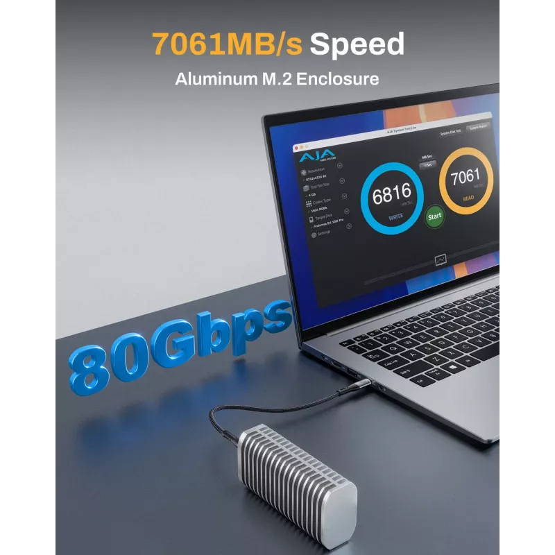 Caixa para SSD TerraMaster D1 SSD Pro alumínio M.2