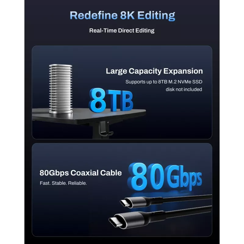 Caixa para SSD TerraMaster D1 SSD Pro alumínio M.2