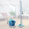 Conjunto de limpeza de pavimentos Leifheit PowerClean M 1055510 com pano de microfibra e cabo ajustável