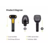 Leitor de códigos de barras manual Equip USB 1D com suporte LED com fio 1,8m