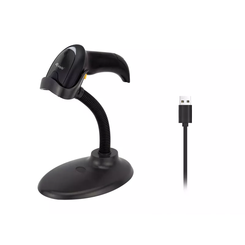 Leitor de códigos de barras Equip USB 2D, com suporte