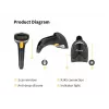 Leitor de códigos de barras Equip USB 2D, com suporte