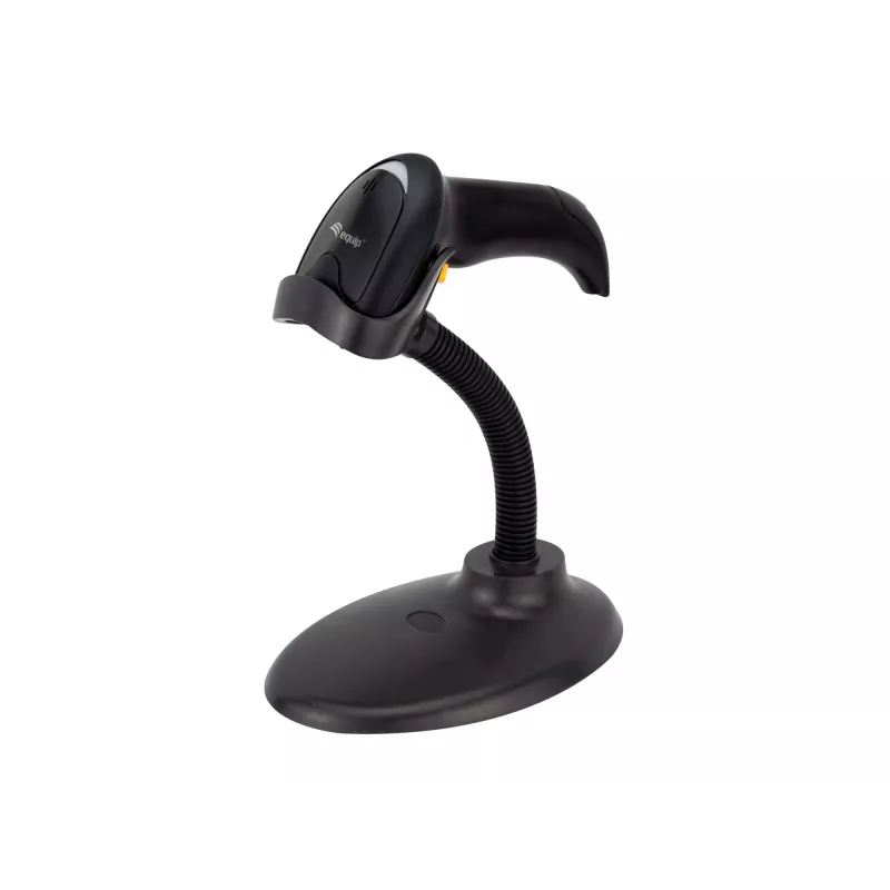 Leitor de códigos de barras manual Equip 1D laser USB com fio preto ABS