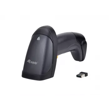 Leitor de códigos de barras Equip sem fios 1D laser, com suporte