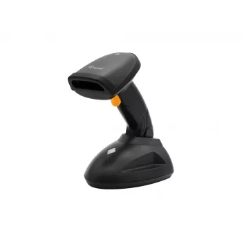 Leitor de códigos de barras manual Equip sem fios 2D de longo alcance com suporte