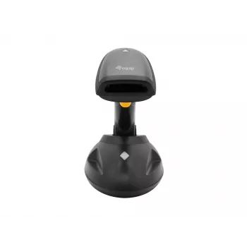 Leitor de códigos de barras manual Equip sem fios 2D de longo alcance com suporte