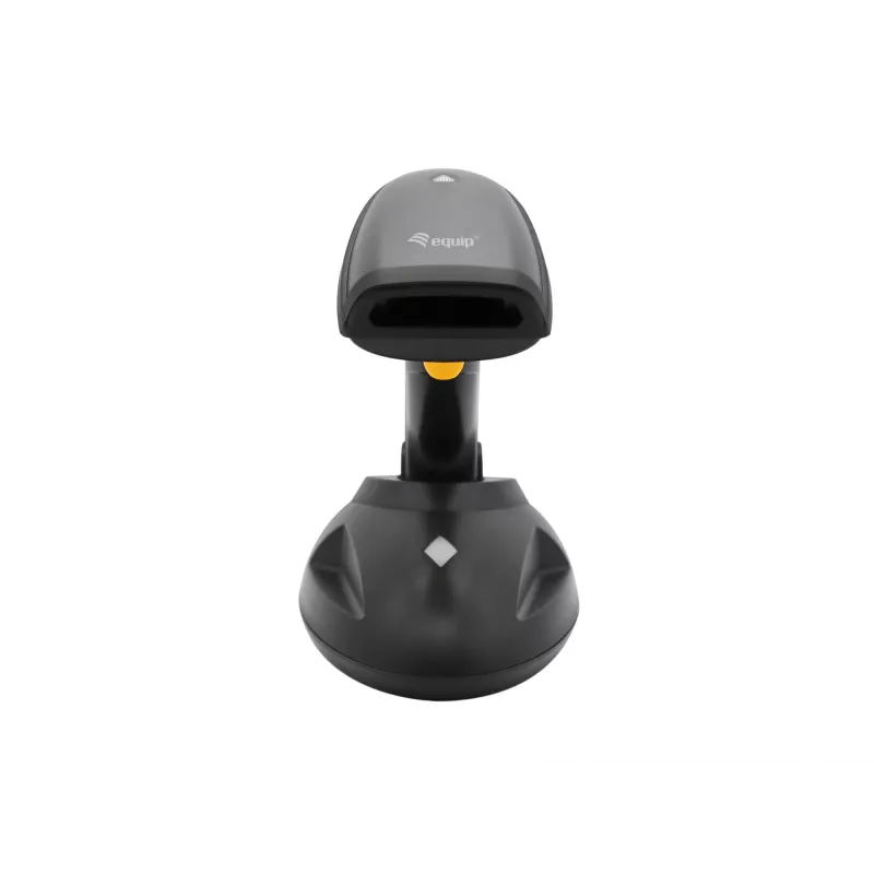 Leitor de códigos de barras manual Equip sem fios 2D de longo alcance com suporte