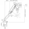 Suporte de secretária para monitor interativo Equip 13