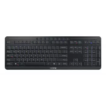 Teclado Cherry Stream ultimate — Full-Size USB, RF Wireless & Bluetooth, QWERTY inglês, retroiluminação LED, preto