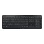 Teclado Cherry Stream ultimate — Full-Size USB, RF Wireless & Bluetooth, QWERTY inglês, retroiluminação LED, preto