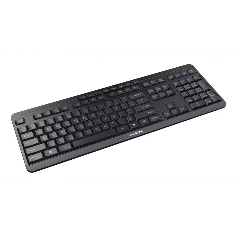 Teclado Cherry Stream ultimate — Full-Size USB, RF Wireless & Bluetooth, QWERTY inglês, retroiluminação LED, preto