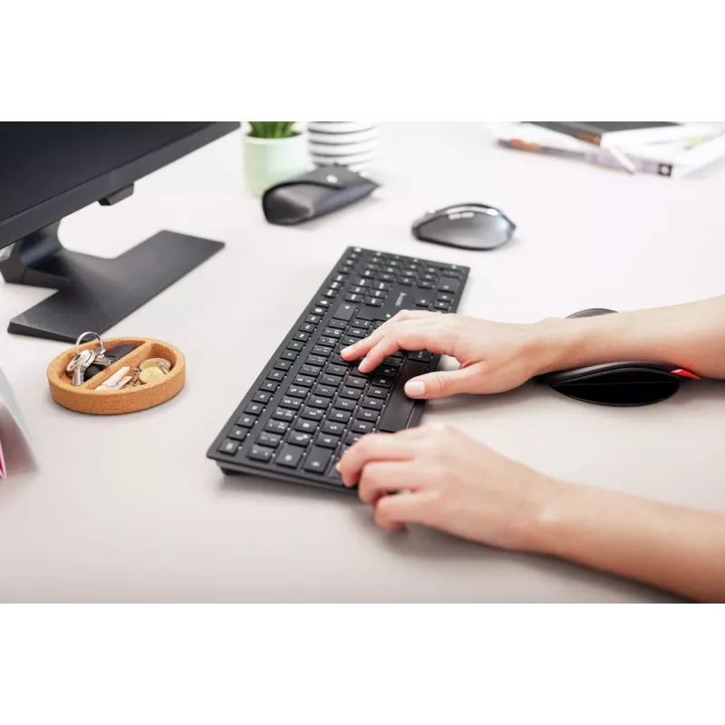 Teclado CHERRY KW 9100 fino Universal RF Wireless + Bluetooth preto