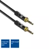 Cabo de ligação áudio estéreo ACT de alta qualidade, 3 m, jack 3,5 mm macho - macho