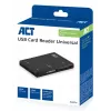 Leitor de cartões ACT USB 3.0 AC6370 CF MMC MS Duo MicroSD SDHC preto