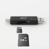 Leitor de cartões ACT USB-C/USB-A 3.0 preto
