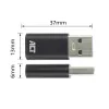 Adaptador ACT AC7376 USB-A macho para USB-C fêmea, preto