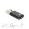 Adaptador ACT AC7376 USB-A macho para USB-C fêmea, preto