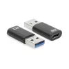 Adaptador ACT AC7376 USB-A macho para USB-C fêmea, preto
