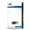 Adaptador ACT AC7376 USB-A macho para USB-C fêmea, preto
