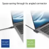 Cabo ACT USB 3.0 10Gbps 60W USB Type-C (reto) para USB Type-C (angular à esquerda/direita), 0,5 metros