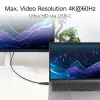 Cabo ACT USB 3.0 10Gbps 60W USB Type-C (direito) para USB Type-C (angular para cima/baixo), 1 metro