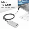 Cabo ACT USB 3.0 10Gbps 60W USB Type-C (direito) para USB Type-C (angular para cima/baixo), 1 metro