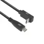Cabo ACT USB 3.0 10Gbps 60W USB Type-C (direito) para USB Type-C (angular para cima/baixo), 2 metros