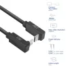 Cabo ACT USB 3.0 10Gbps 60W USB Type-C (angular para cima/baixo) para USB Type-C (angular para cima/baixo), 2 metros