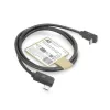 Cabo ACT USB 3.0 10 Gbit/s 60 W USB Type-C (curvado à esquerda/direita) para USB Type-C (curvado para cima/baixo), 1 metro