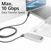 Cabo ACT USB 3.0 10Gbps 60W USB Type-C (angular para a esquerda/direita) para USB Type-C (angular para cima/baixo), 2 metros