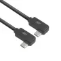 Cabo ACT USB 3.0 10Gbps 60W USB Type-C (angular para a esquerda/direita) para USB Type-C (angular para a esquerda/direita), 0,5 metros