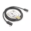 Cabo ACT USB 3.0 10Gbps 60W USB Type-C® (angular para a esquerda/direita) para USB Type-C® (angular para a esquerda/direita), 2 metros