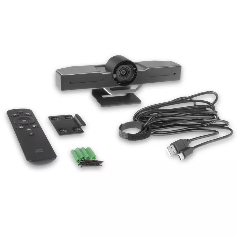 Câmara de conferência ACT Full HD com microfone, função de rotação, inclinação e zoom