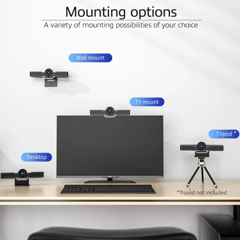 Câmara de conferência ACT Full HD com microfone, função de rotação, inclinação e zoom