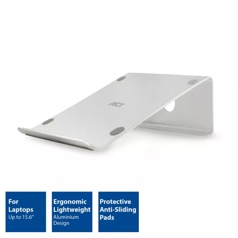 Suporte para portátil ACT AC8115 alumínio cinzento 190x260x90 mm