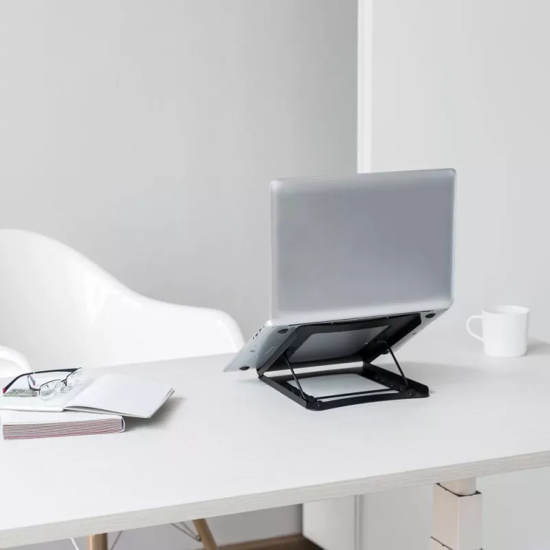 Suporte para portátil ACT AC8145 com 5 posições de altura ajustáveis, preto