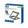 Suporte para portátil ACT AC8145 com 5 posições de altura ajustáveis, preto