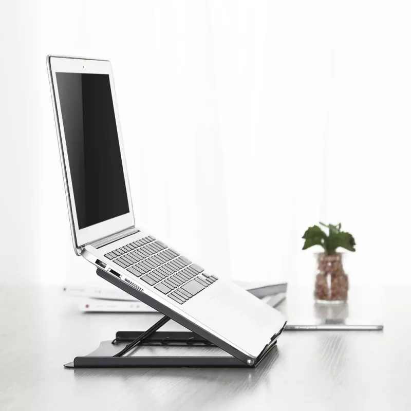 Suporte para portátil ACT AC8145 com 5 posições de altura ajustáveis, preto