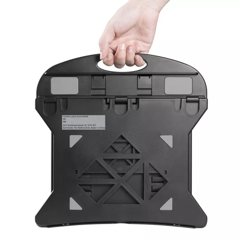 Suporte para portátil ACT AC8150 dobrável com 7 alturas ajustáveis, preto