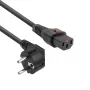 Cabo de alimentação ACT CEE 7/7 macho (curvado) - C13 IEC Lock preto 5 m, EL269S