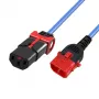 Cabo de alimentação ACT C13 IEC Lock+ - C14 IEC Lock Dual Locking azul 1,5 m, PC3621
