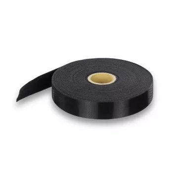 Abraçadeira de velcro ACT 20 mm, abraçadeira de velcro, nylon, polipropileno (PP), preto, 10000 mm, 27 mm, 165 mm