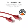 Cabo de rede patch Slimline Datacenter ACT vermelho 2 m LSZH U/UTP CAT6 com fichas RJ45