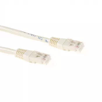 Cabo de rede patch ACT marfim 0,5 m U/UTP CAT6 com fichas RJ45