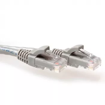 Cabo de rede patch ACT cinzento 3 m U/UTP CAT6 sem patilhas com fichas RJ45