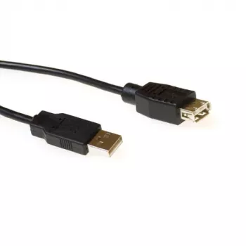USB 2.0 ficha A - conector fêmea A preto 5,00 m ACT SB2250