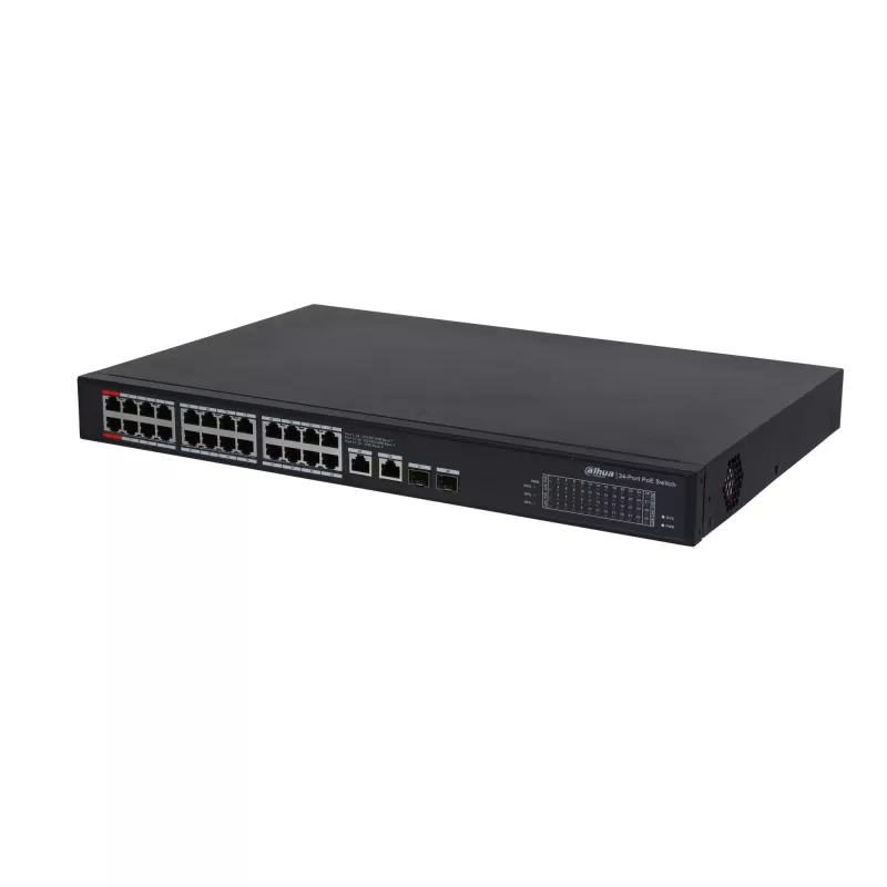 Dahua Technology PoE NET SWITCH 24PORT 1000M/ PFS3228-24GT-360-V2 DAHUA não gerido L2 Gigabit Ethernet (10/100/1000) Power over Ethernet (PoE) preto