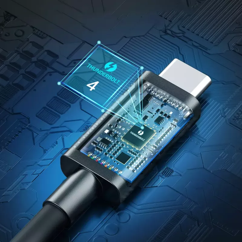 Cabo USB-C para USB-C Thunderbolt 4 CHOETECH — 40 Gbit/s, carregamento 100 W