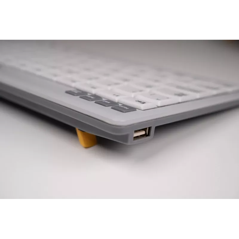 BakkerElkhuizen UltraBoard 950 V2 US Qwerty, com fio, USB, interruptores de tesoura, QWERTY, cinzento-escuro, cinzento-claro