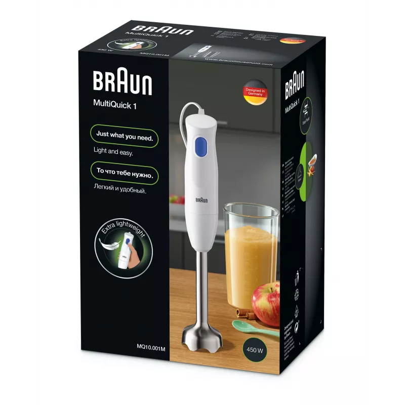 Braun MultiQuick 1 MQ10.001M 0,6 L varinha mágica 450 W azul, branco